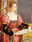 Francesco Ubertini Bacchiacca II Canvas Paintings - Portrait Of A Lady